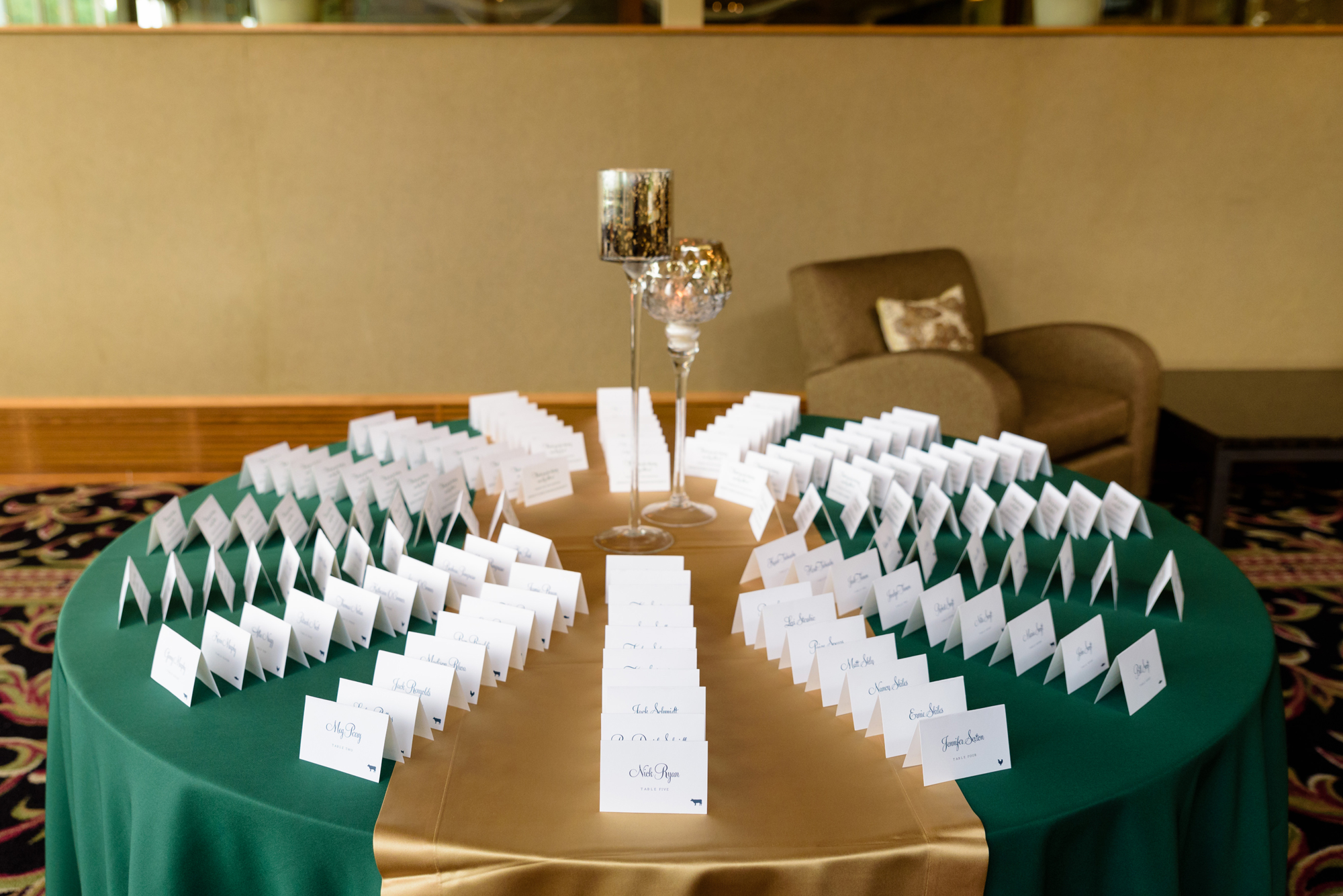 Wedding Reception details at the Morris Park Country Club