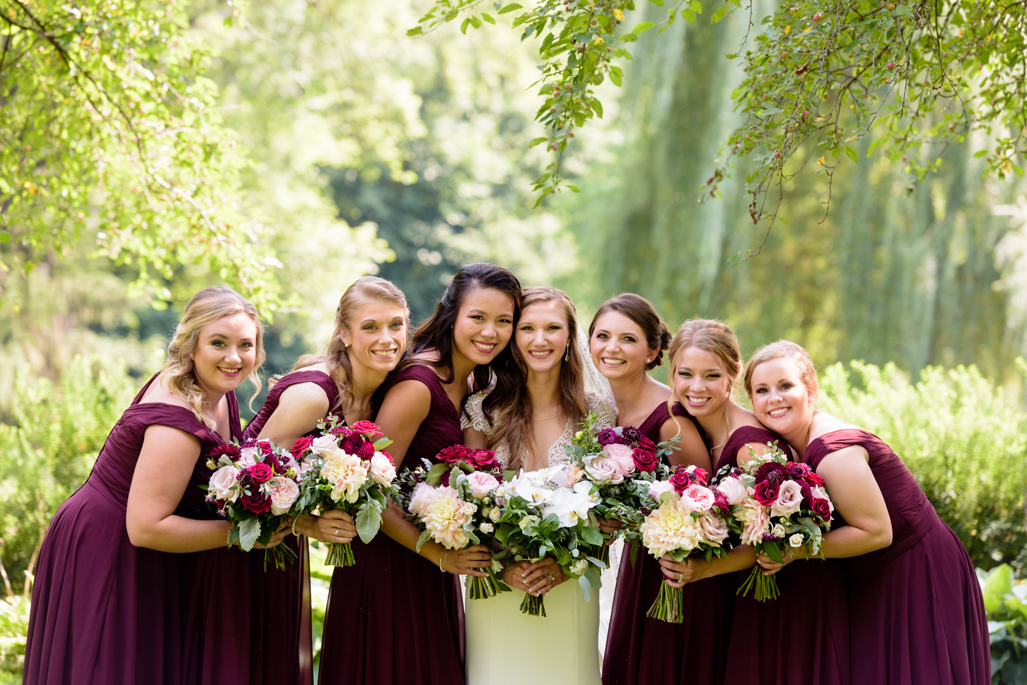 Bridesmaid portraits on the campus St Mary's College
