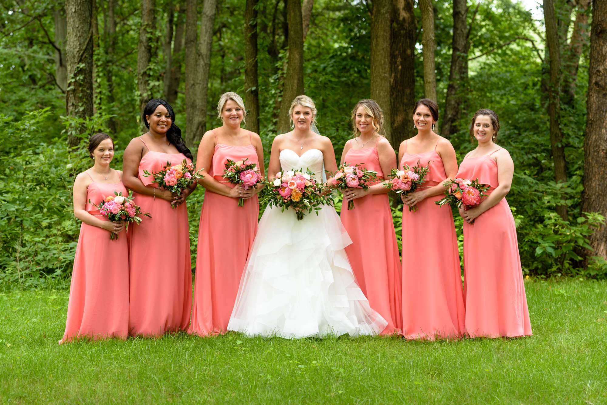 Bridesmaids before a wedding at Christ the King Lutheran Church