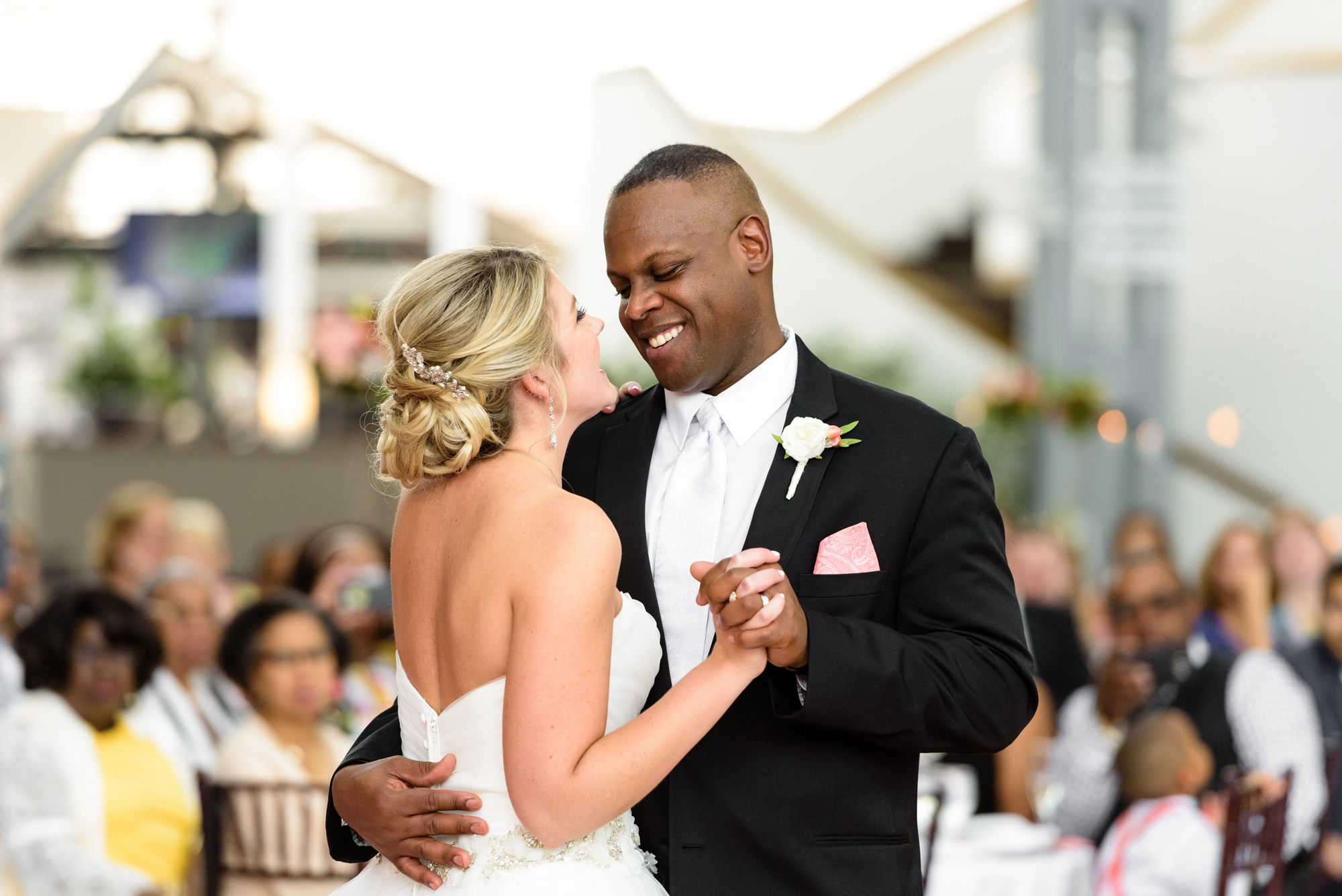 Bride & Groom’s first dance at a Wedding Reception at the DoubleTree by Hilton South Bend
