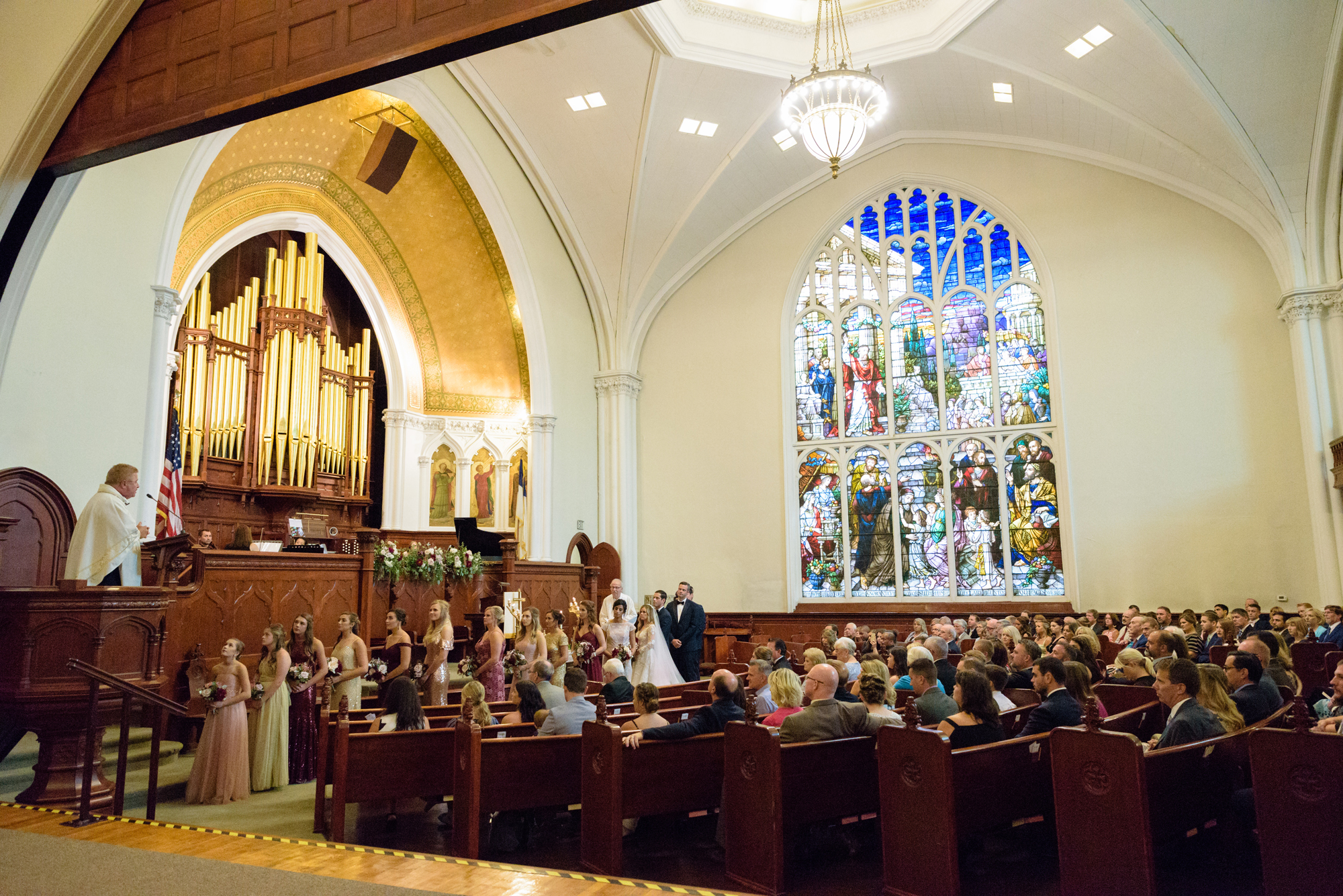 Wedding ceremony at St. Paul’s Memorial United Methodist Church