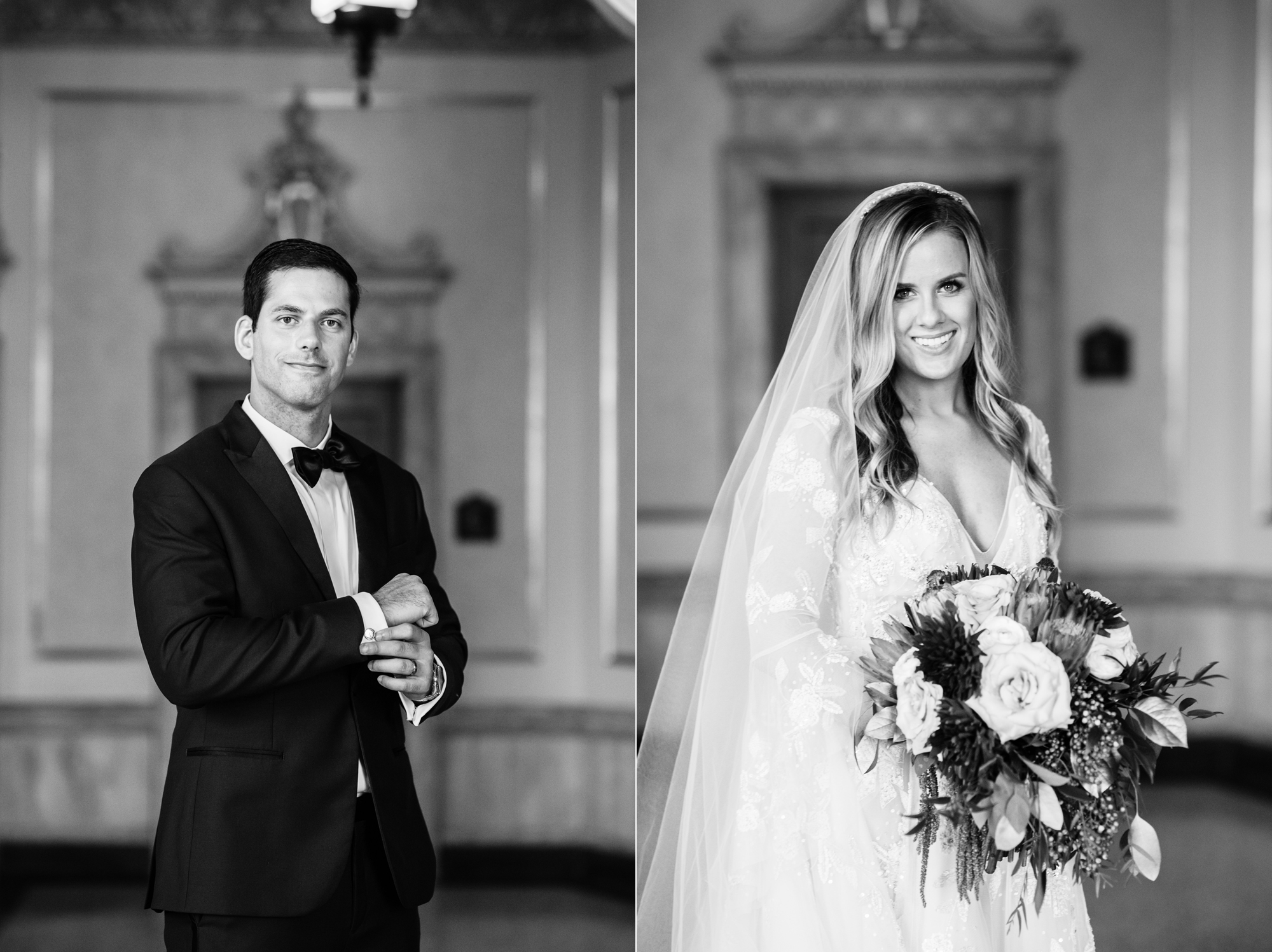 Bride & Groom at the Palais Royale after their wedding ceremony at the St. Paul’s Memorial United Methodist Church