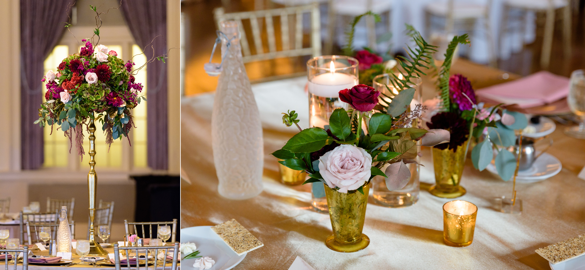 Wedding Reception details at the Palais Royale