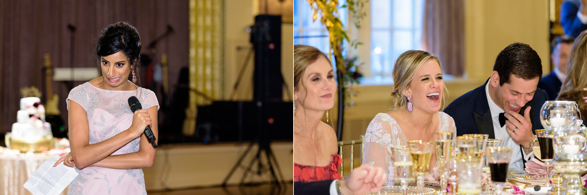 Maid of Honor’s Toast at a Wedding Reception at the Palais Royale