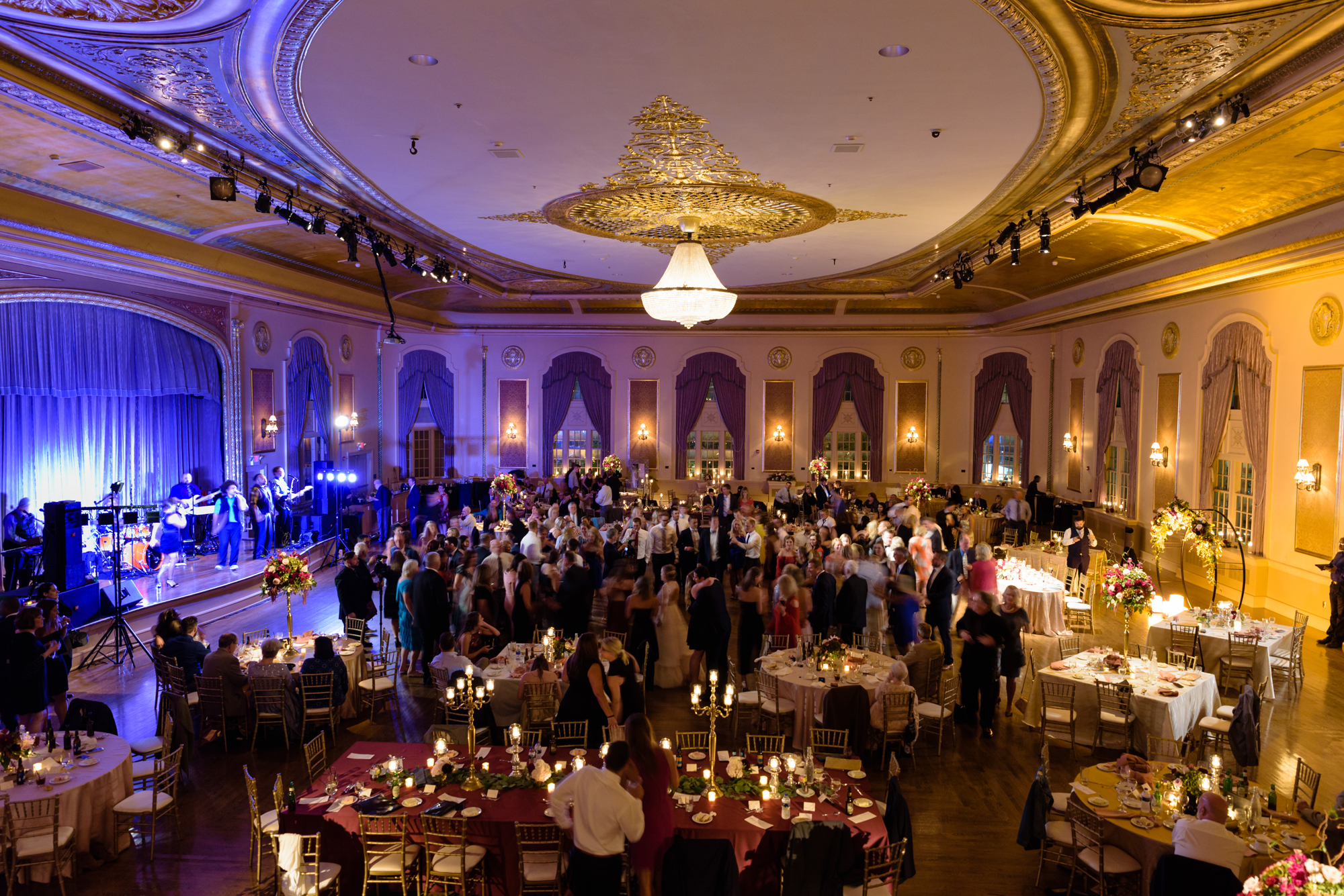 Open Dance floor at a Wedding Reception at the Palais Royale