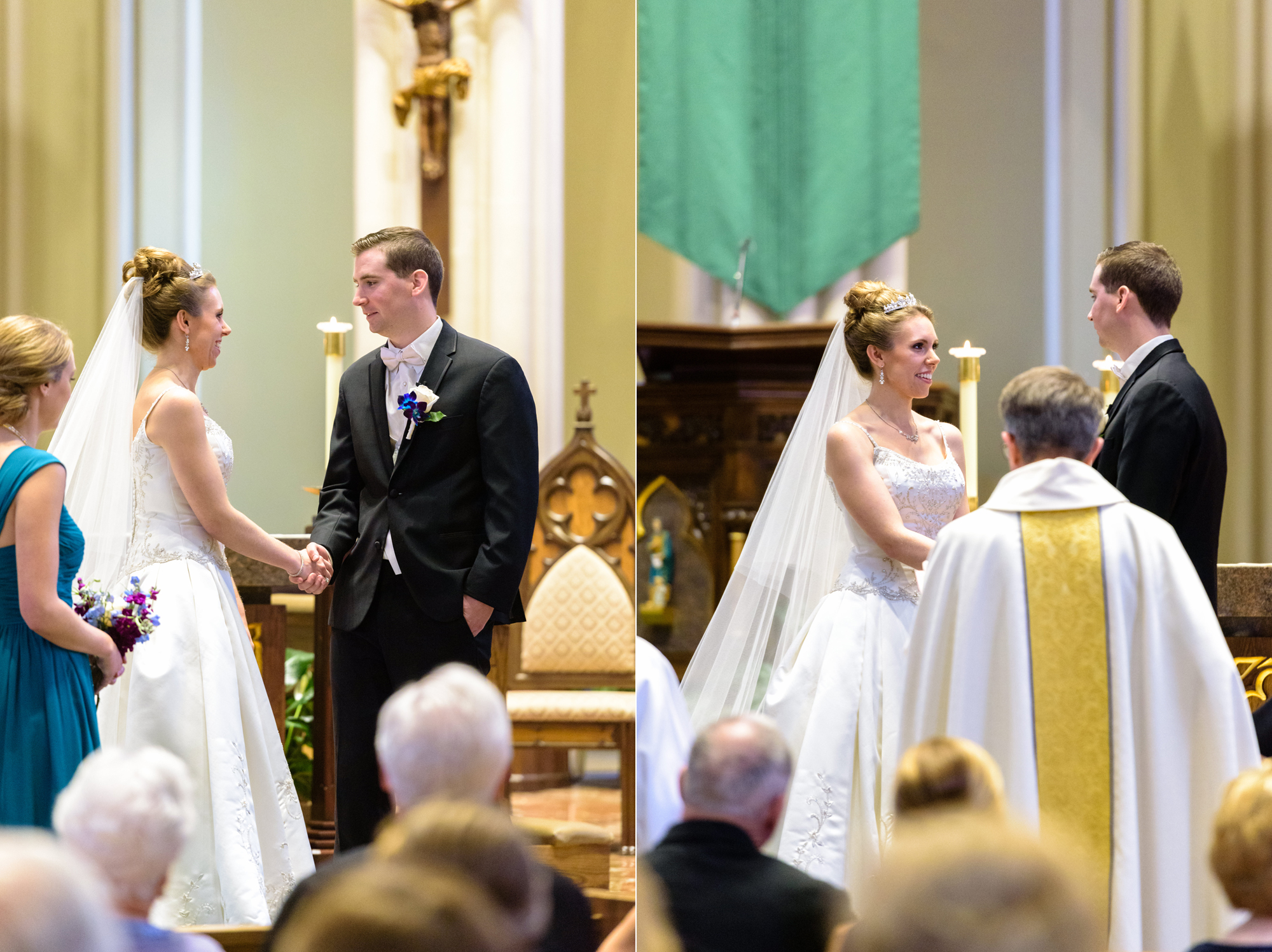 Wedding ceremony at the Basilica of the Sacred Heart on the campus of the University of Notre Dame