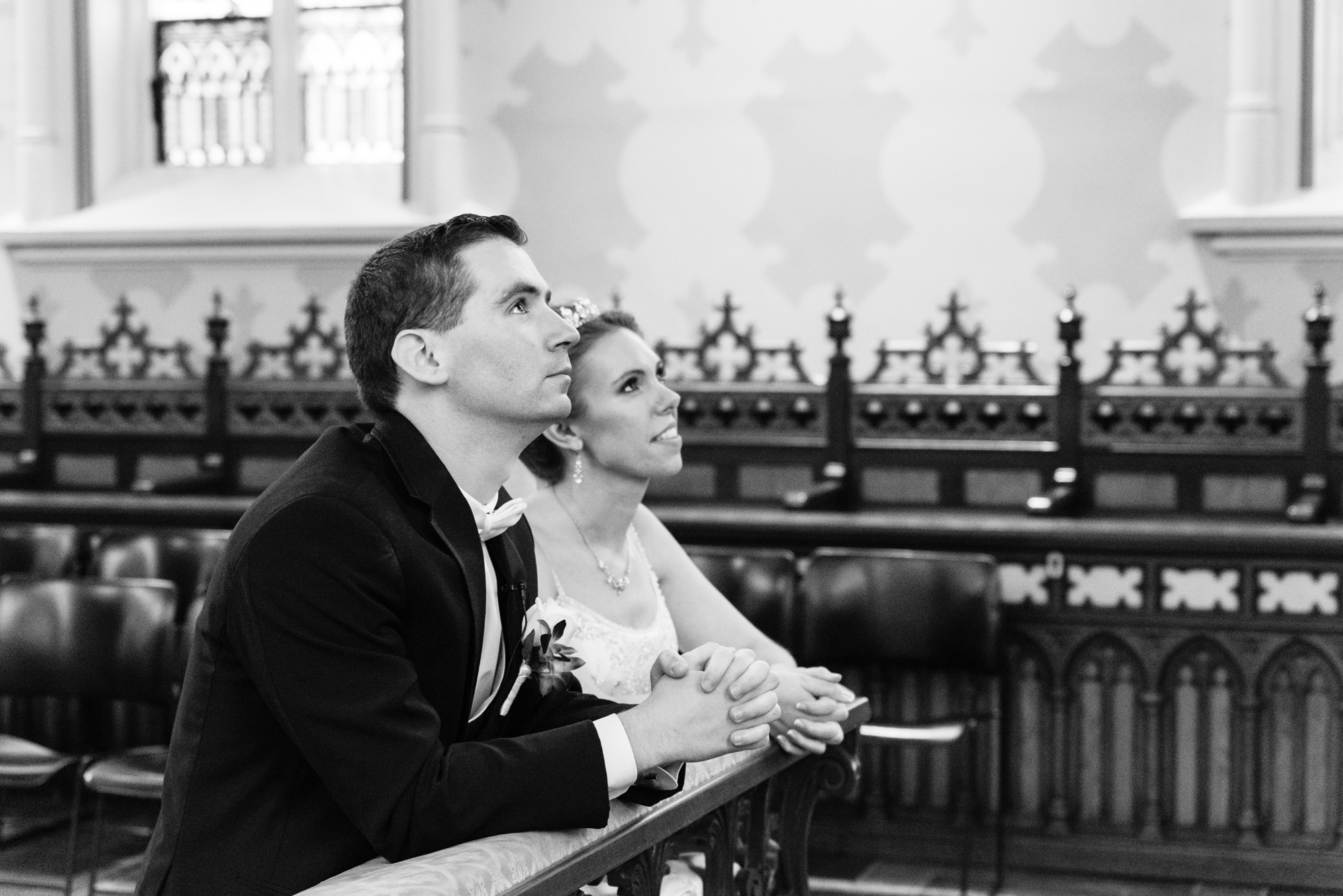 Wedding ceremony at the Basilica of the Sacred Heart on the campus of the University of Notre Dame