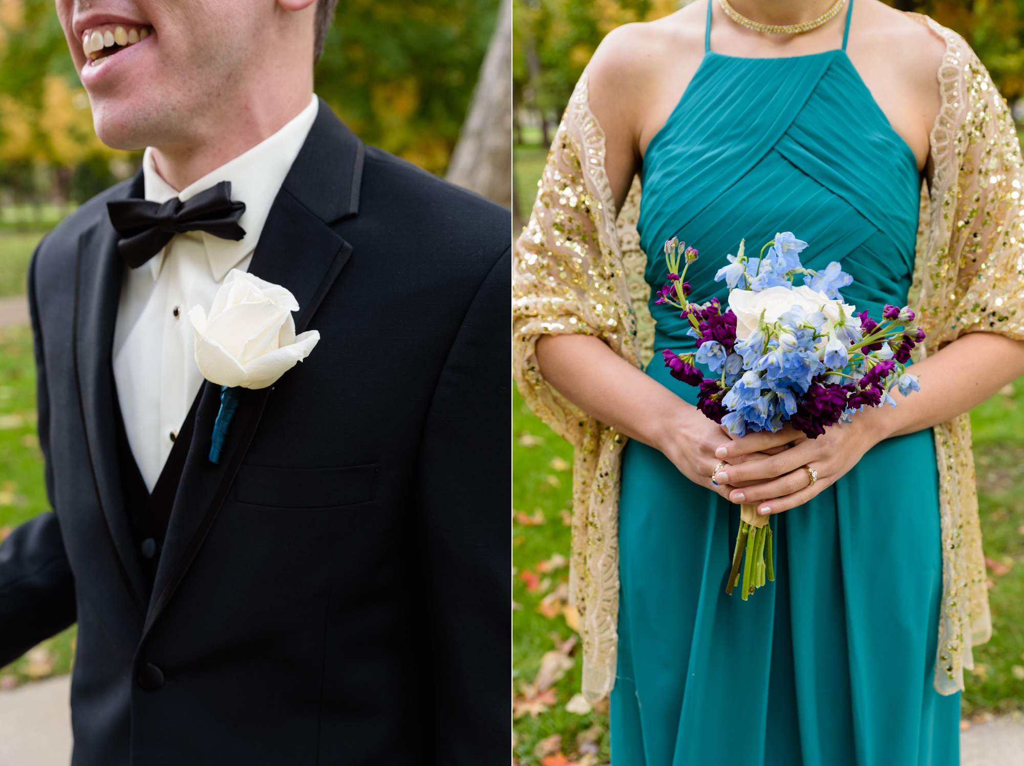 Bridal bouquets by MichaelAngelos Events for a wedding at the Basilica of the Sacred Heart on the campus of the University of Notre Dame