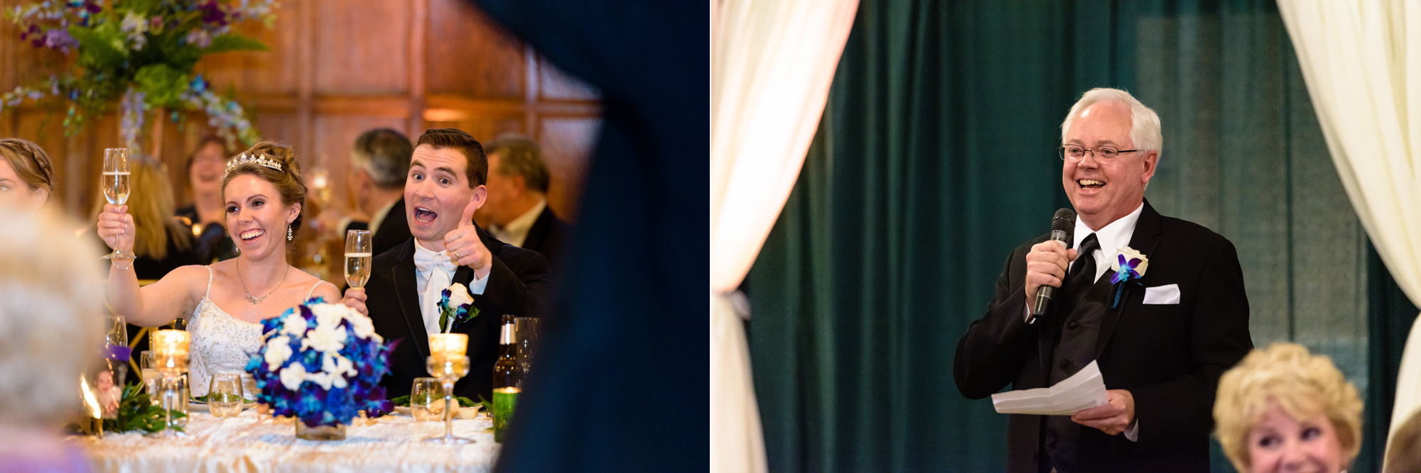 Father of the Bride’s Welcome Toast at a Wedding Reception at the South Dining Hall on the campus of the University of Notre Dame