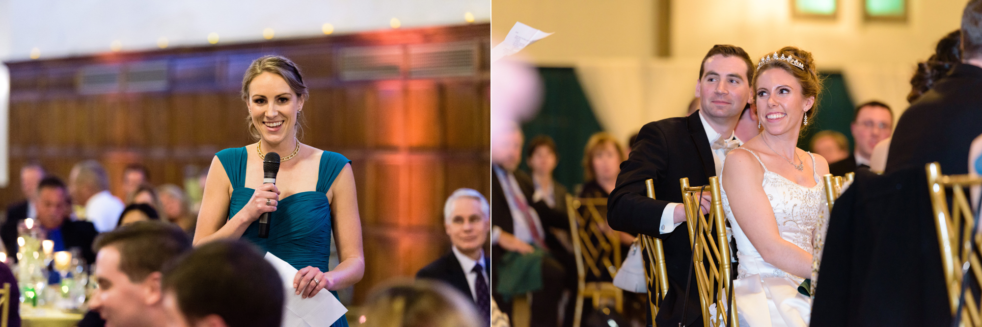 Maid of Honor’s Toast at a Wedding Reception at the South Dining Hall on the campus of the University of Notre Dame