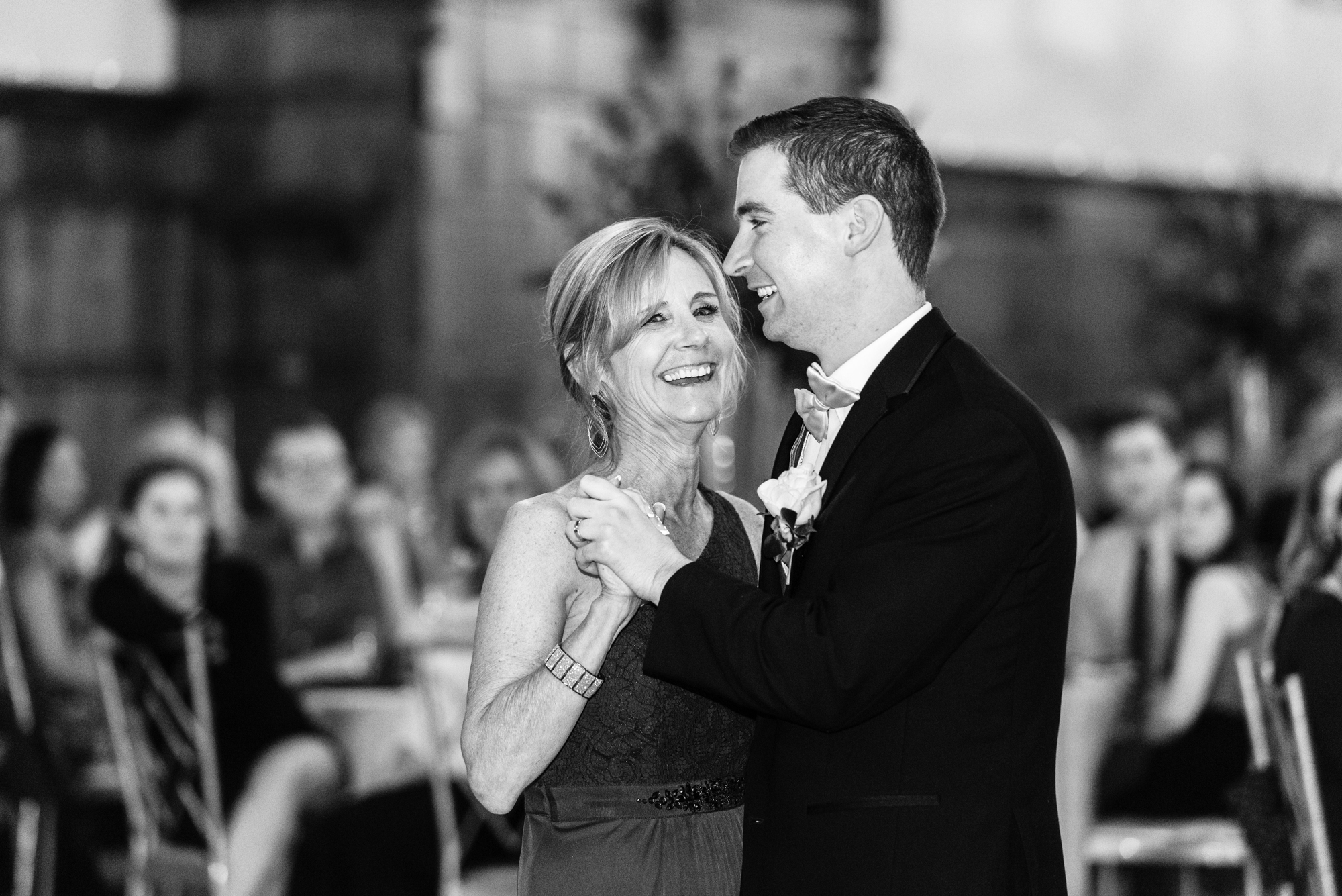 Mother Son first dance at a Wedding Reception at the South Dining Hall on the campus of the University of Notre Dame