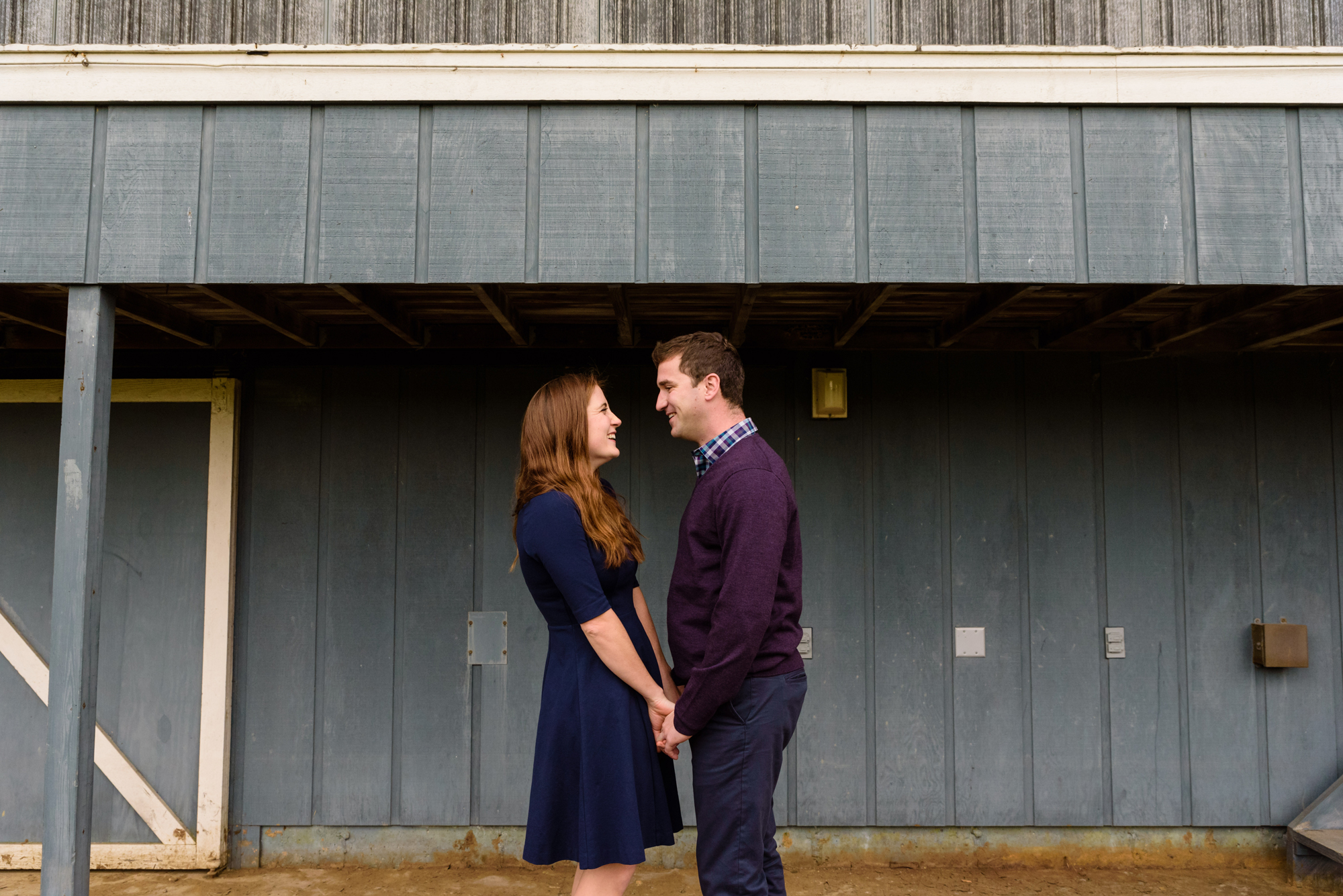 Engaged Couple in the fall at Saint Patrick's Park in South Bend, IN