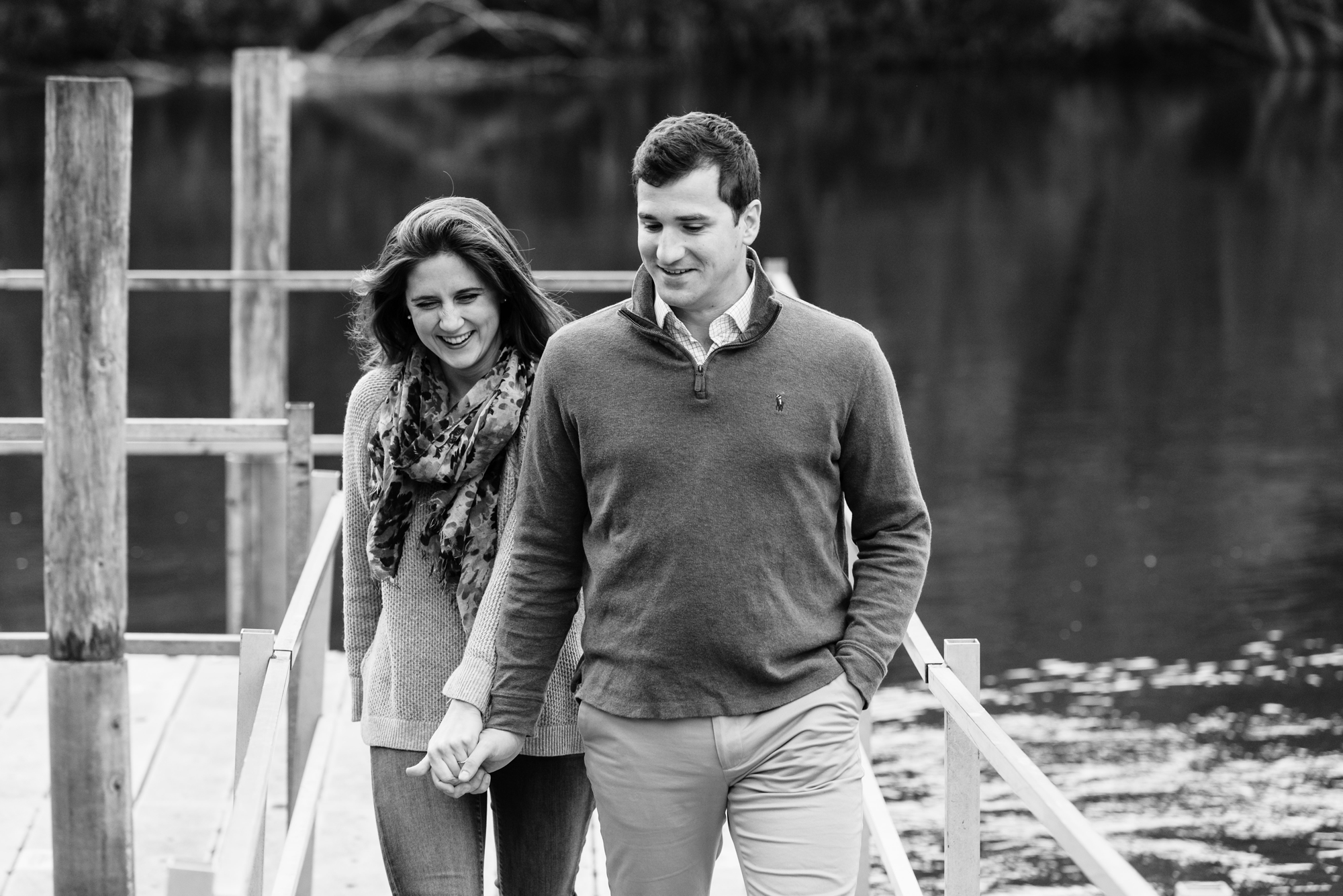 Engaged Couple in the fall at Saint Patrick's Park in South Bend, IN