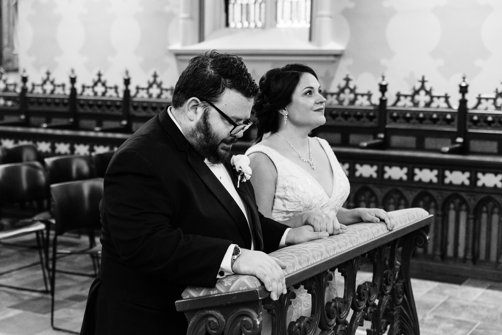 Wedding ceremony at the Basilica of the Sacred Heart on the campus of the University of Notre Dame