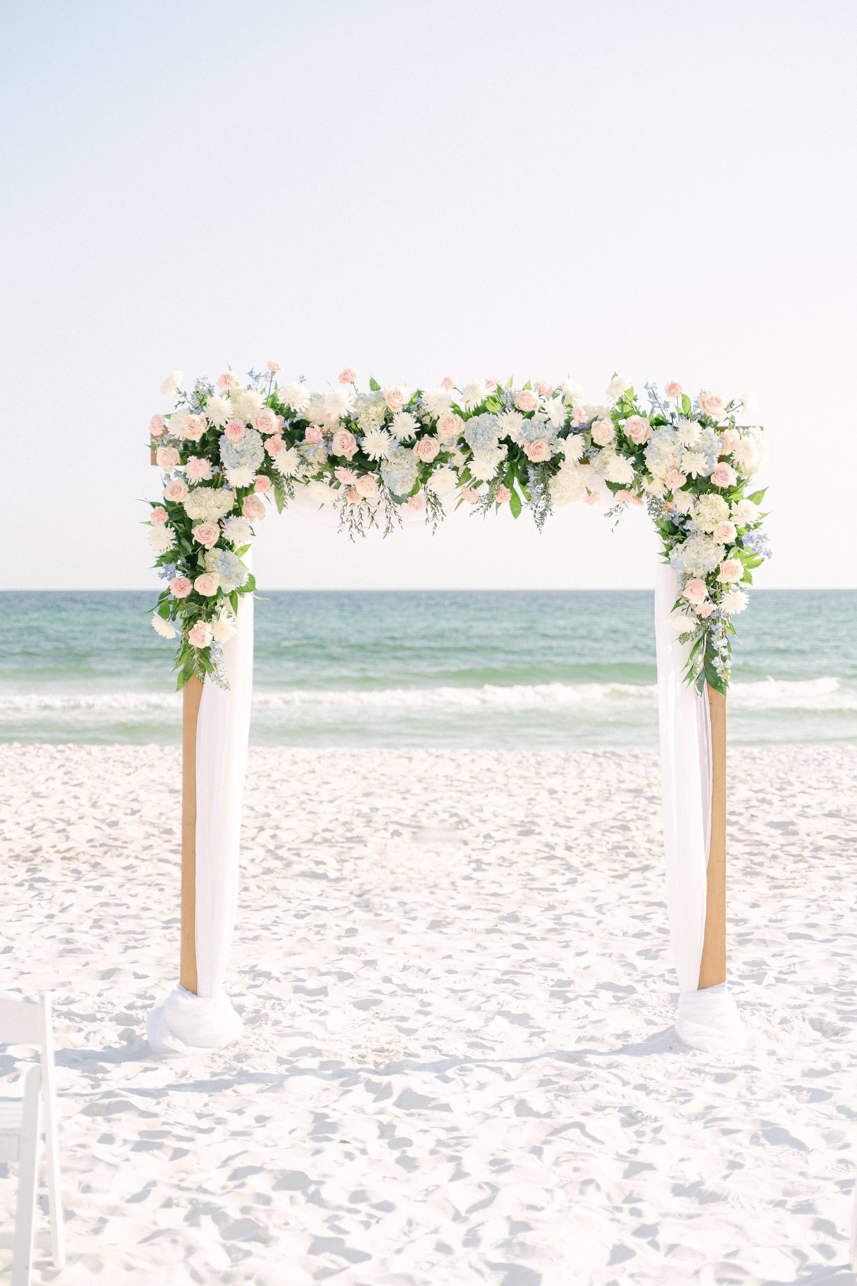 Destin Florida wedding ceremony beach details